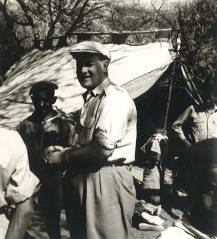 Jesuit Fr. Paul Beaudry at Lake Langano with the TMS Boy Scouts