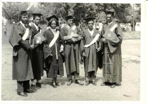 Graduation Day, Haile Selassie I University:  Tesfagiorgis 2nd from right